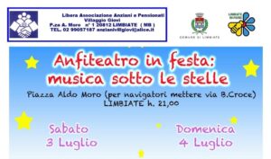 “Anfiteatro in festa” – 3 e 4 luglio in piazza Aldo Moro