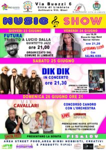 ”Music & Show” in piazza Aldo Moro – 23, 24, 25, 26 giugno 2022