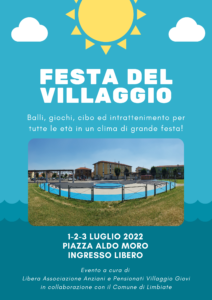 “Festa del Villaggio” in piazza Aldo Moro – 1-2-3 luglio 2022